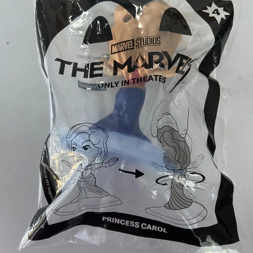 The Marvels Princess Carol #4 McDonalds Kids Happy Meal Toy 2023 Sealed New